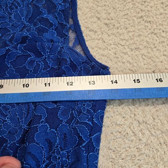 Xtraordinary Sleeveless Blue Fit & Flare Dress Lace and Tulle Sz 3 Skater Fairy - Picture 5 of 10